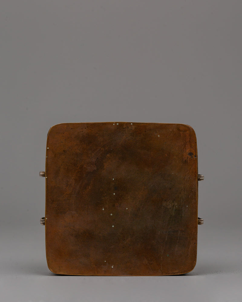 Handcrafted Square Ghau Box | A Timeless Tibetan Artifact