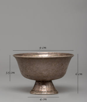 85% Silver Offering Bowls Set | Perfect for Tibetan Buddhist Altars