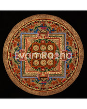 Original Hand-Painted Round Mandala Thangka