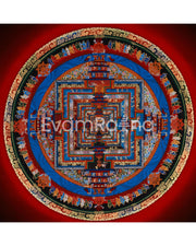 Kalachakra (Wheel of Time) Mandala Thangka | Journey Through Time and Enlightenment