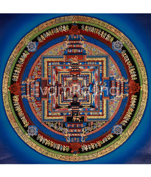 Mandala Kalachakra Thangka | Tibetan Buddhist Art of Cosmic Energy