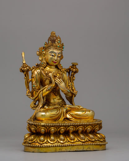 Tikshana Manjushri Statue | Tibetan Altar Decor