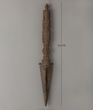 Protective Ritual Dagger Phurba for Decor | Handcrafted Iron Body Tibetan Ritual Kila