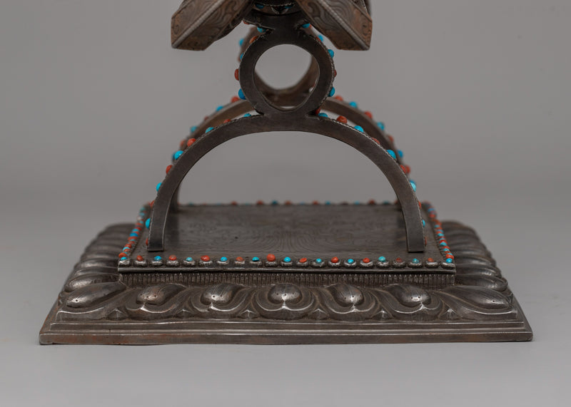 Sacred Vajra on Stand |  Buddhist Spiritual Artifact