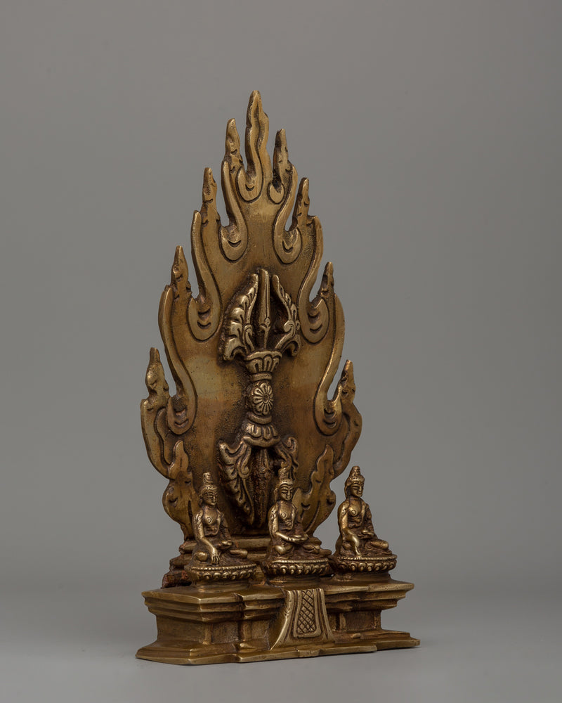 Handcrafted Tri-Buddha Set Statue | Meditation & Prayer Decor