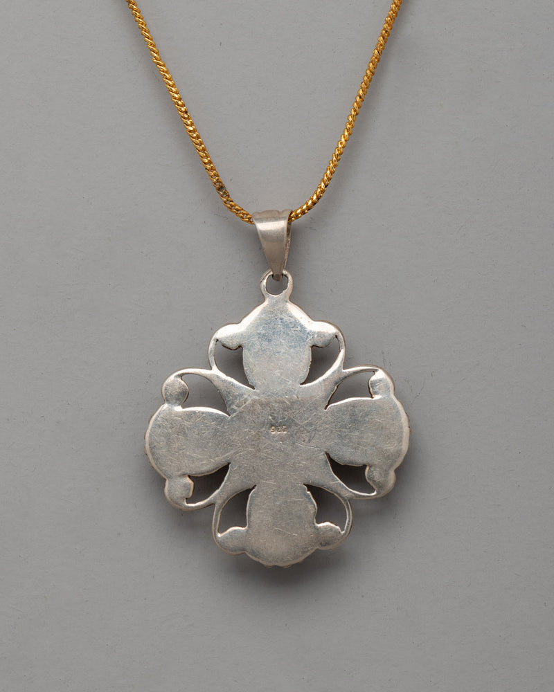 Sterling Silver Flower Design Pendant | Elegant Necklace Charm