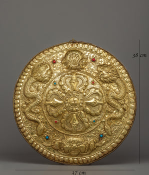 Brass Body Mandala Wall Hanging |  Symbol of Divine Balance & Power