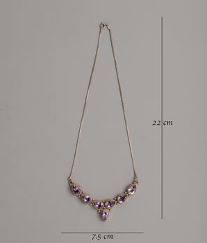 Sterling Silver Amethyst Necklace |  Perfect for Formal Styles
