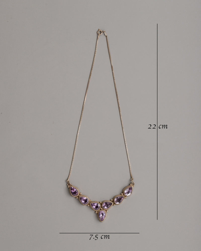 Sterling Silver Amethyst Necklace |  Perfect for Formal Styles