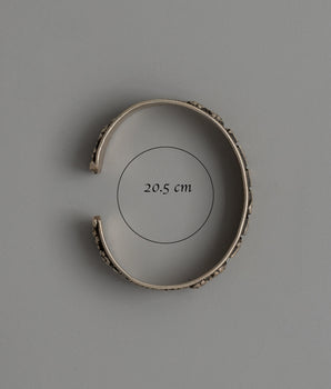 Sterling Silver Mantra Bracelet | Tibetan “Om Mani Padme Hum” Cuff