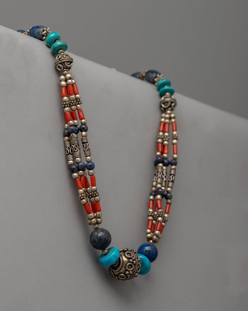 Multistone Beaded Necklace | Natural Gemstones