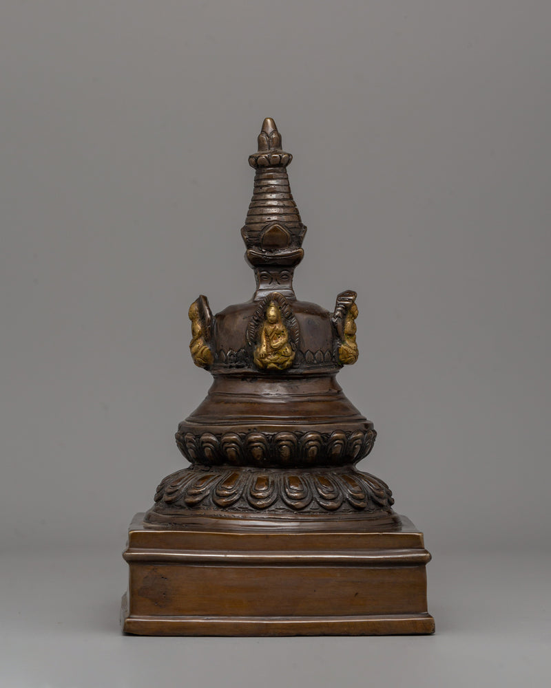 Stupa with Dharma Dhatu Statue | Sacred Statue for Enlightenment and Rituals