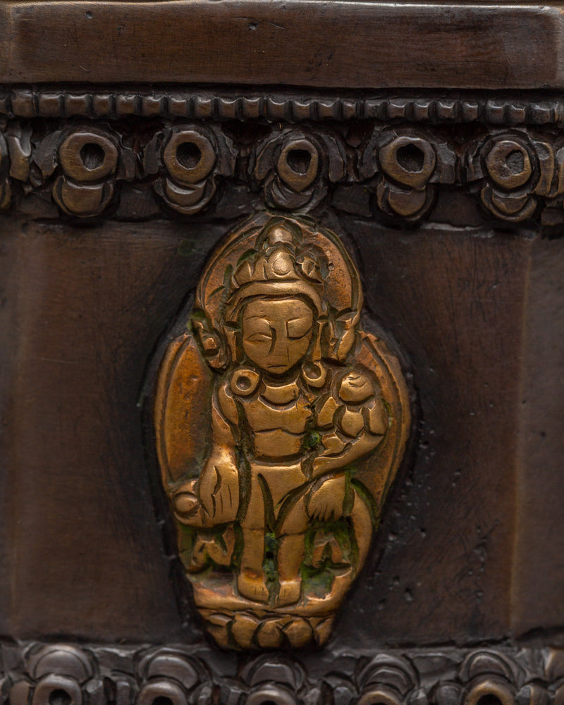 Stupa with Dharma Dhatu Statue | Sacred Statue for Enlightenment and Rituals