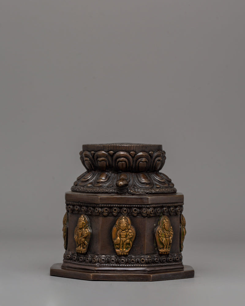 Stupa with Dharma Dhatu Statue | Sacred Statue for Enlightenment and Rituals