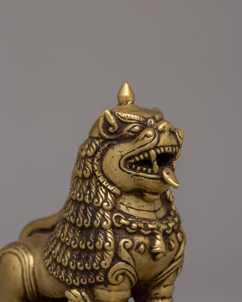 Pair of Guardian Lion Statue | Sacred Pair for Protection and Positive Energy