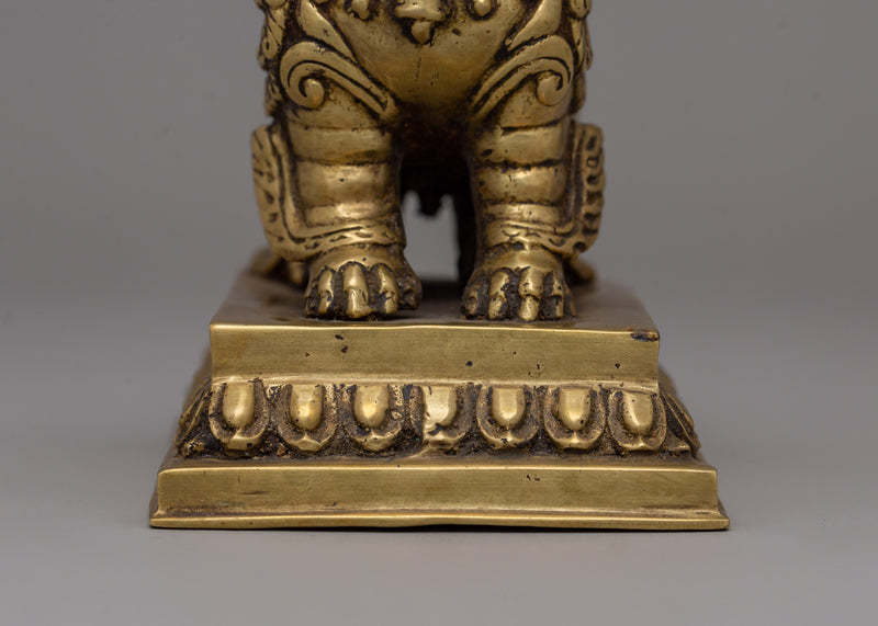 Pair of Guardian Lion Statue | Sacred Pair for Protection and Positive Energy