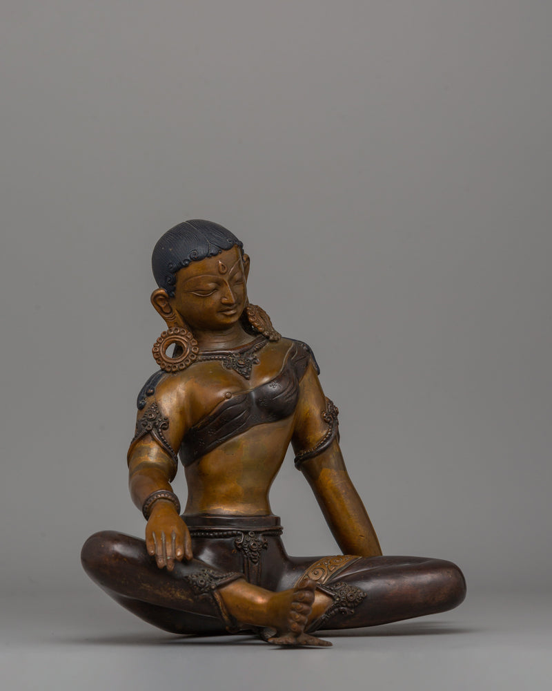 Copper Statue Parvati | Hindu Goddess of Devotion and Harmony for Home Decor