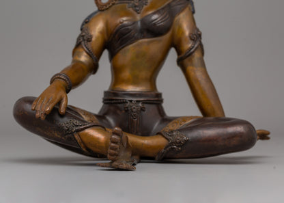 Copper Statue Parvati | Hindu Goddess of Devotion and Harmony for Home Decor