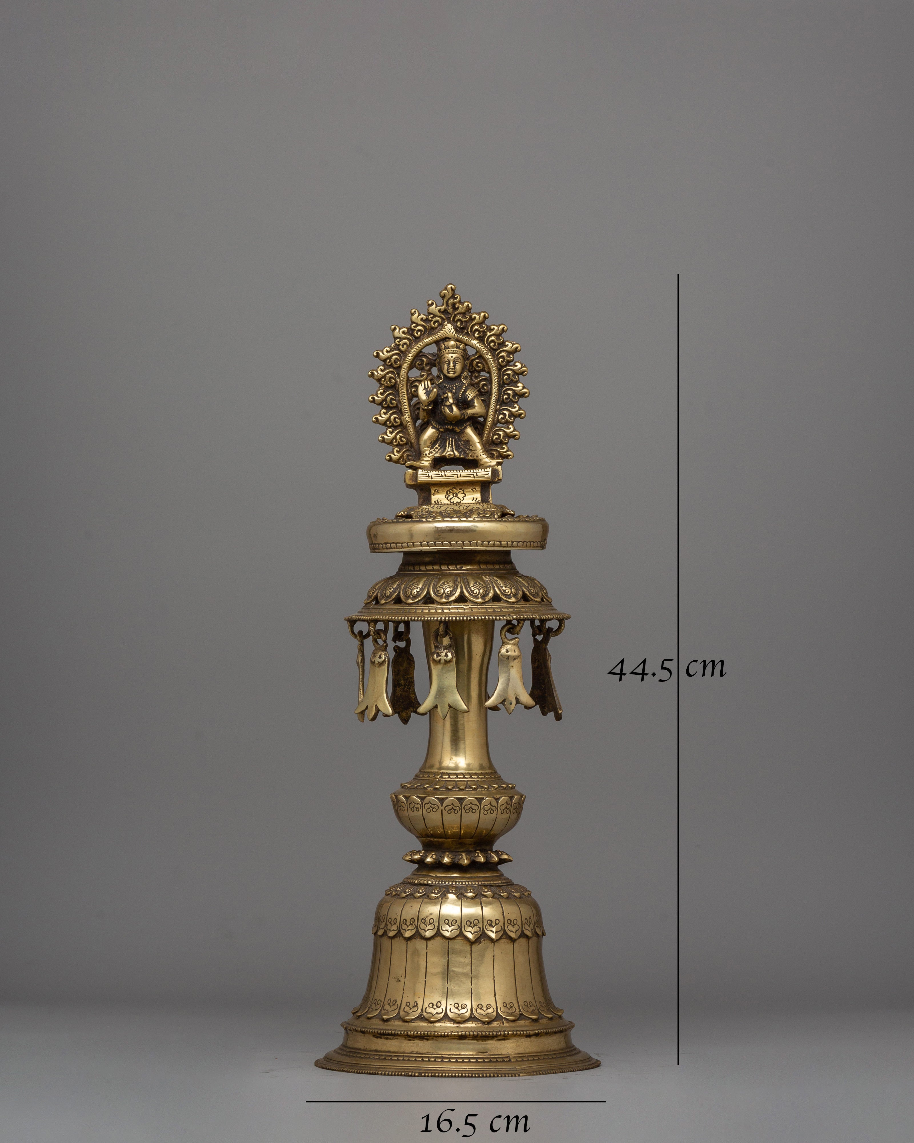 Decorative Panas Lamp Set (Pair) | Traditional Brass Lamps for Home and Temple Decor