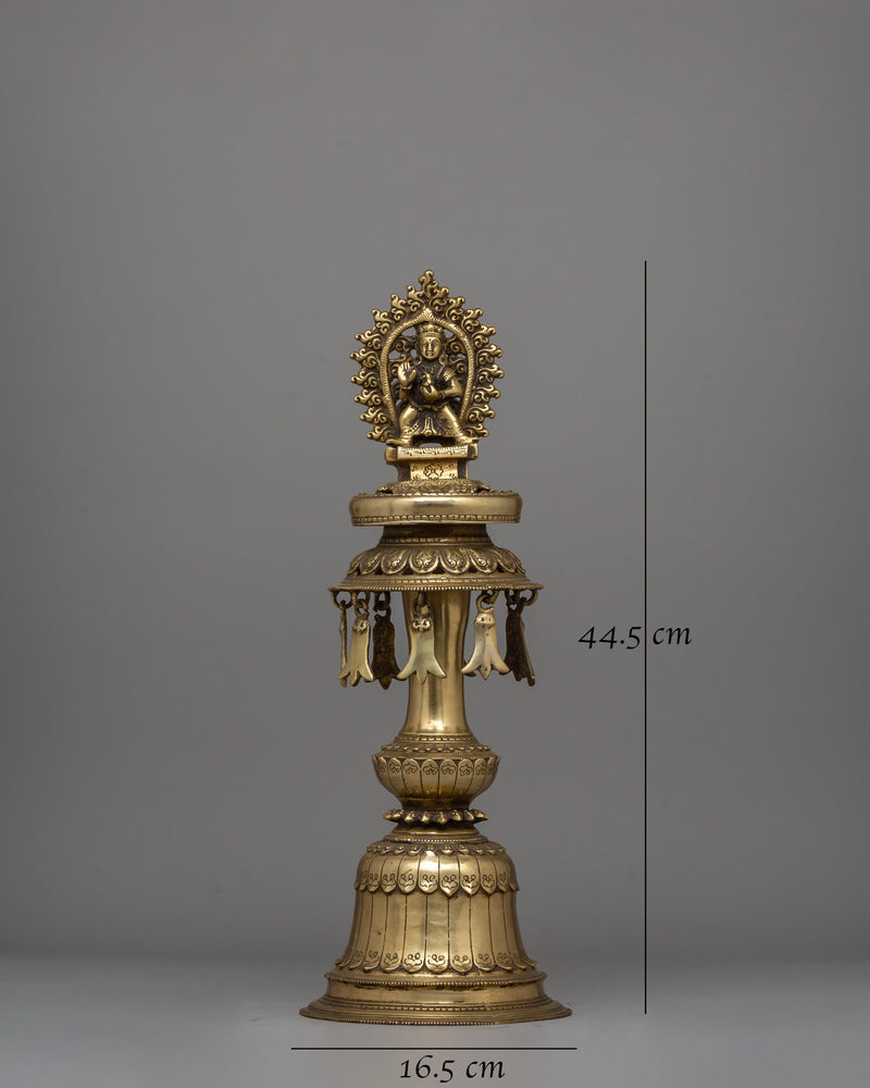 Decorative Panas Lamp Set (Pair) | Traditional Brass Lamps for Home and Temple Decor