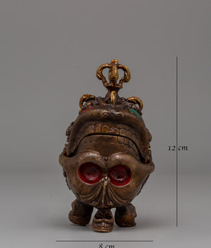 Oxidized Brass Ritual Skull | Spiritual Practices and Decor