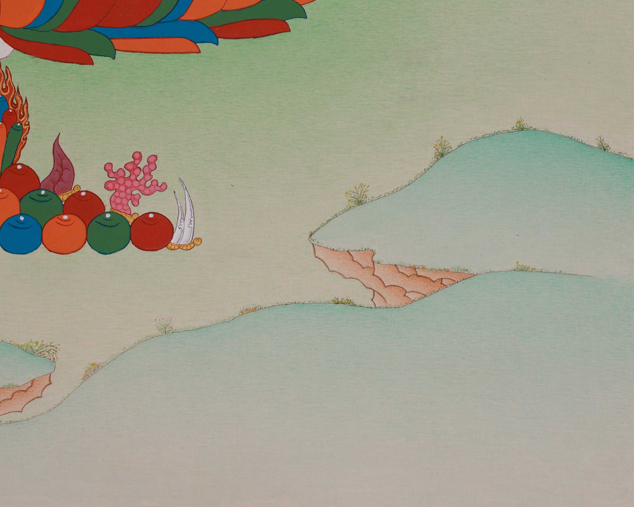 Himalayan Seven-Eyed White Tara Thangka | Sita Tara Healing Art
