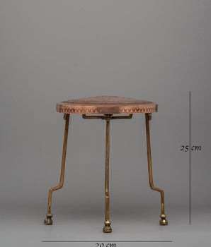 3-Leg Copper Stand | Display Piece for Sacred Ritual Tools and Decor Accents
