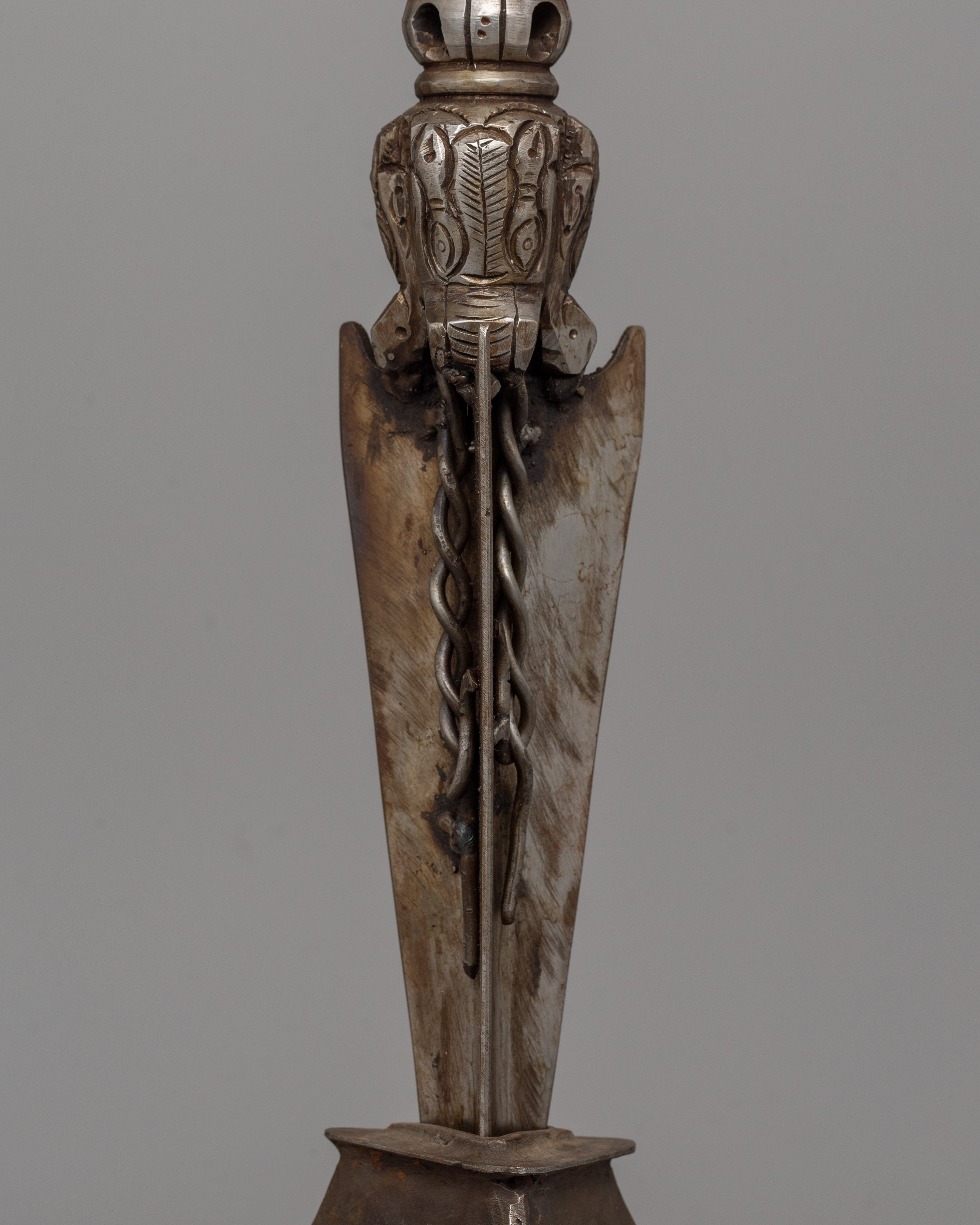 Multi Faced Iron Kila | Traditional Tibetan Tool for Energy Balancing and Rituals