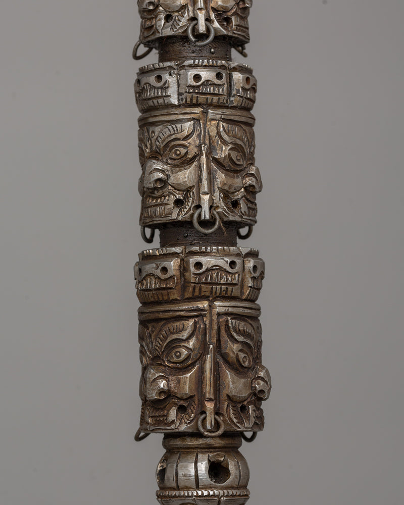 Multi Faced Iron Kila | Traditional Tibetan Tool for Energy Balancing and Rituals