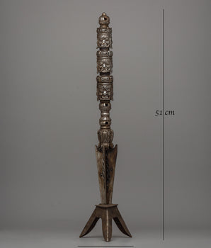 Multi Faced Iron Kila | Traditional Tibetan Tool for Energy Balancing and Rituals