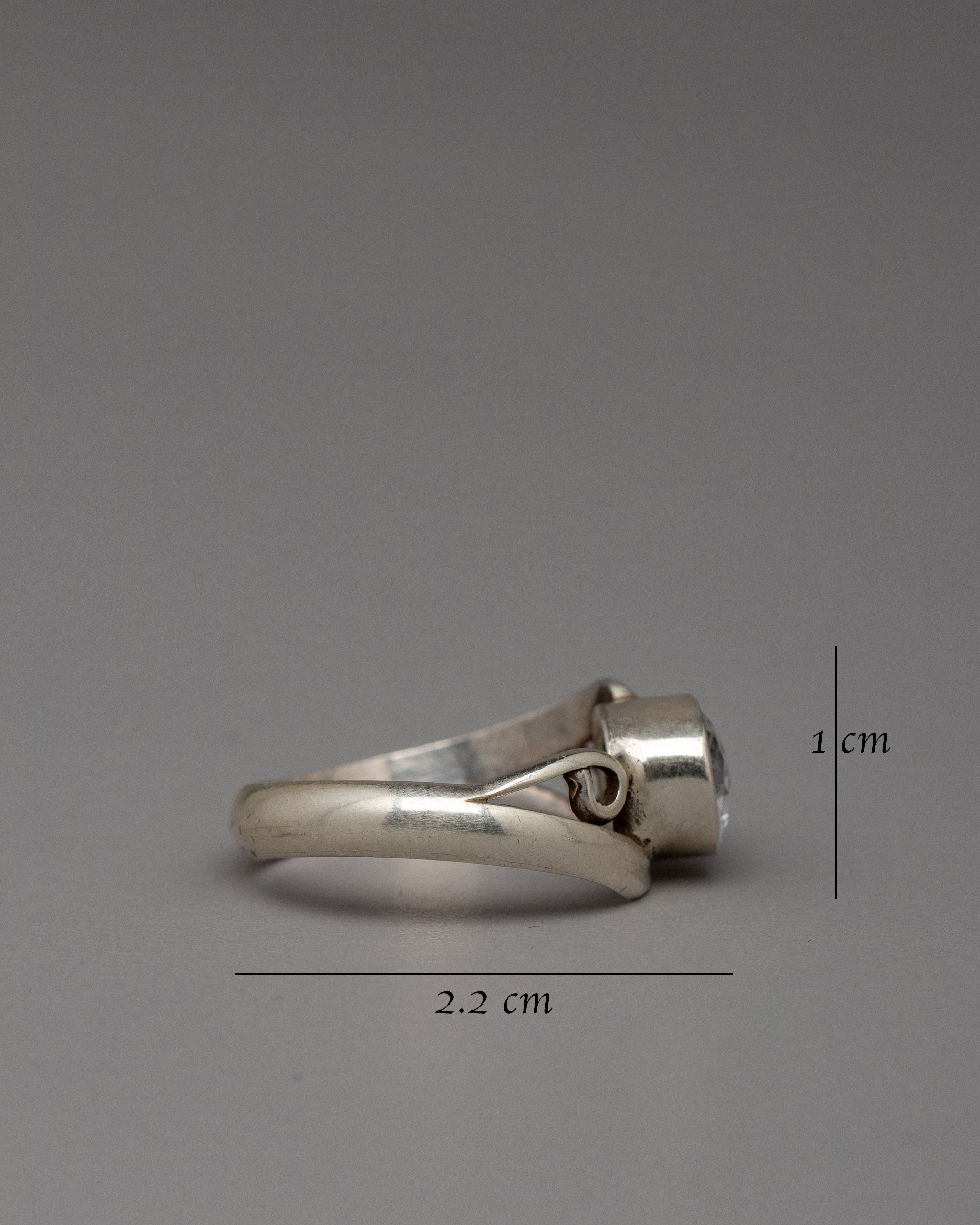 Traditional Himalayan Silver Ring | Artificial Stone Jewelry