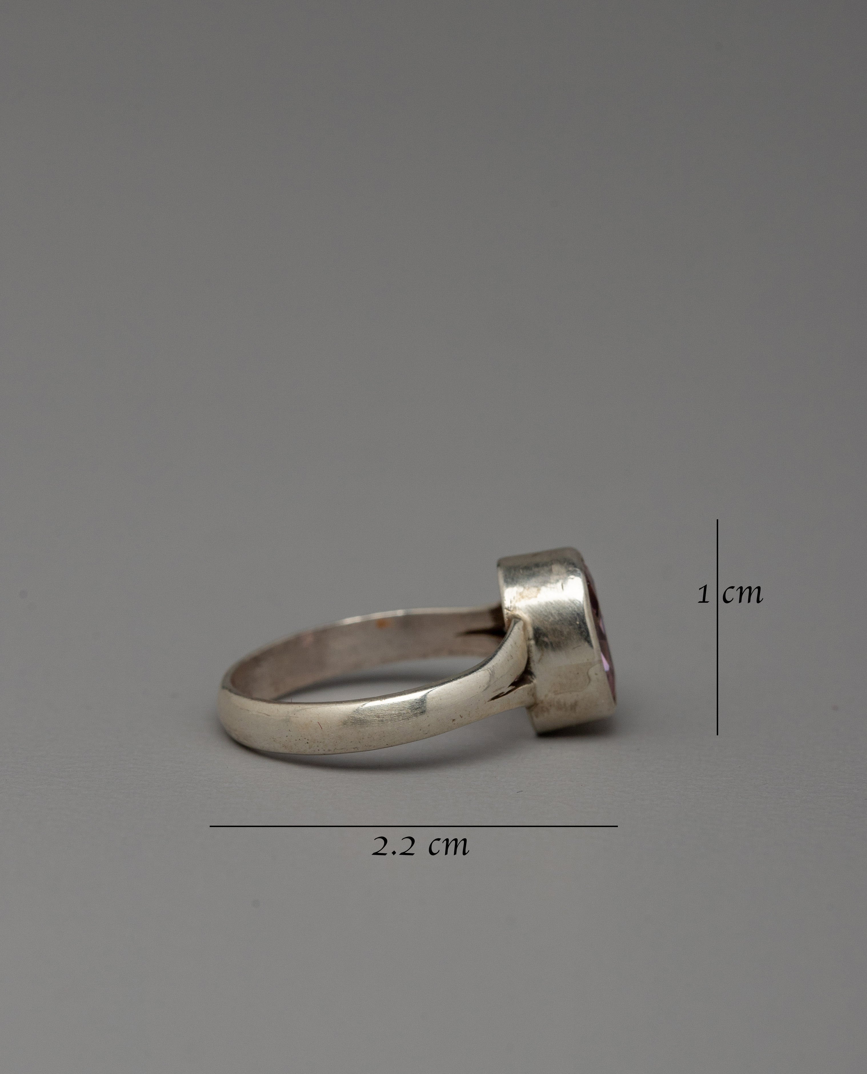 Elegant Gemstone Jewelry Ring | Silver Stone Setting