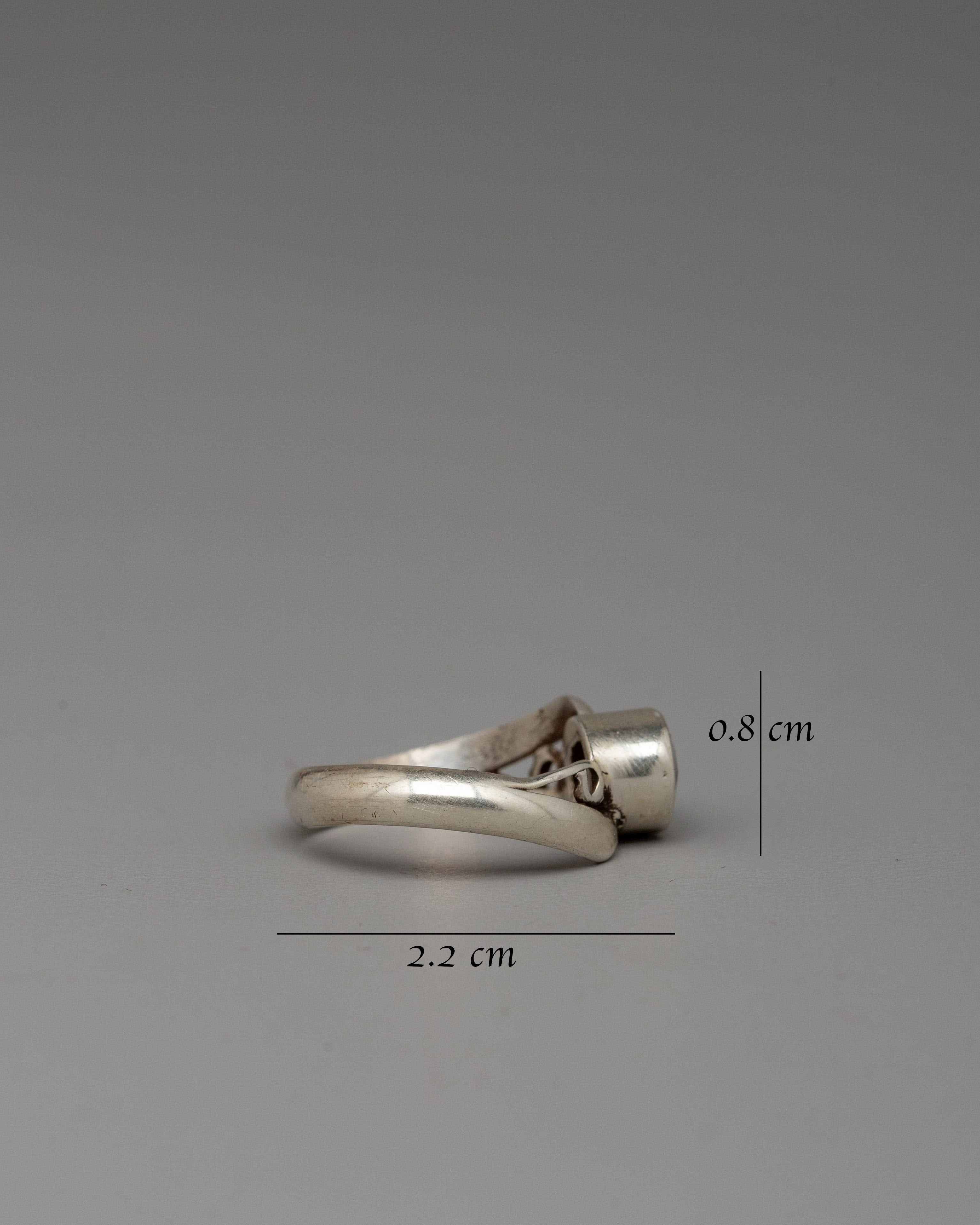 Elegant Gemstone Ring | Silver Stone Setting Jewelry