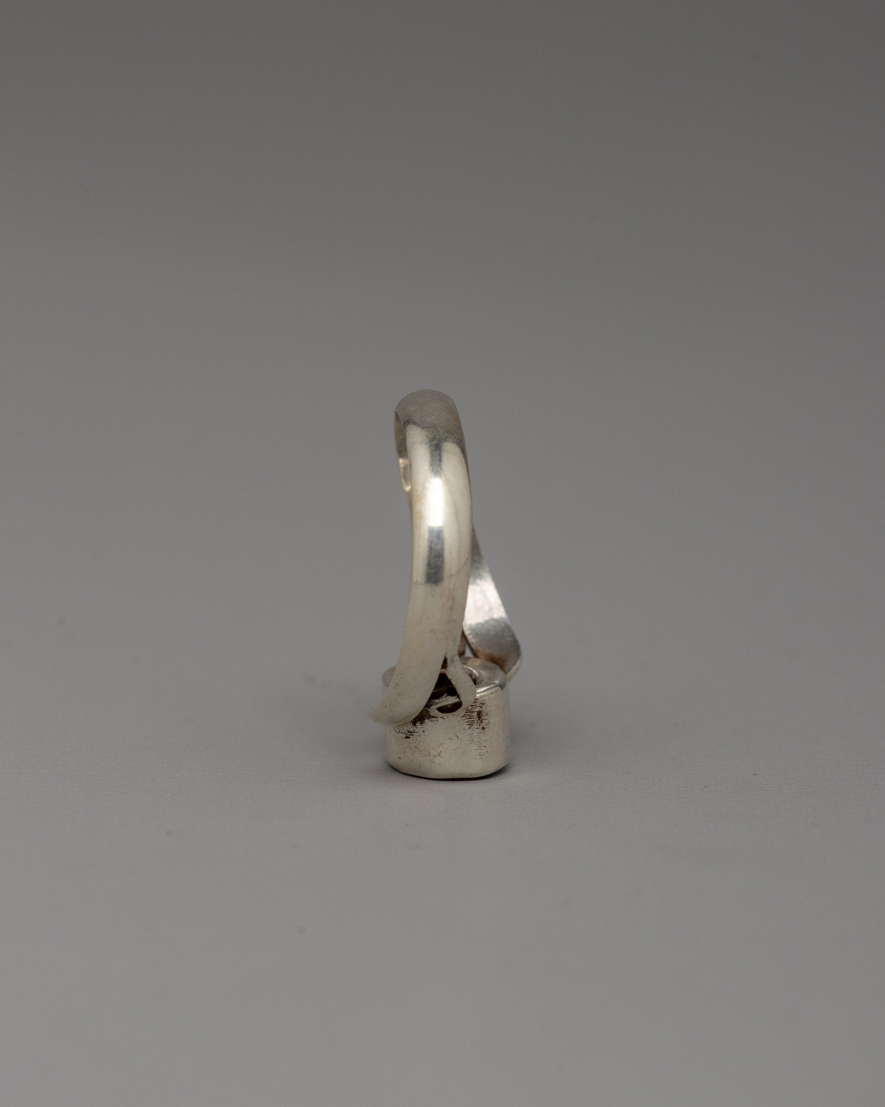 Elegant Gemstone Ring | Silver Stone Setting Jewelry