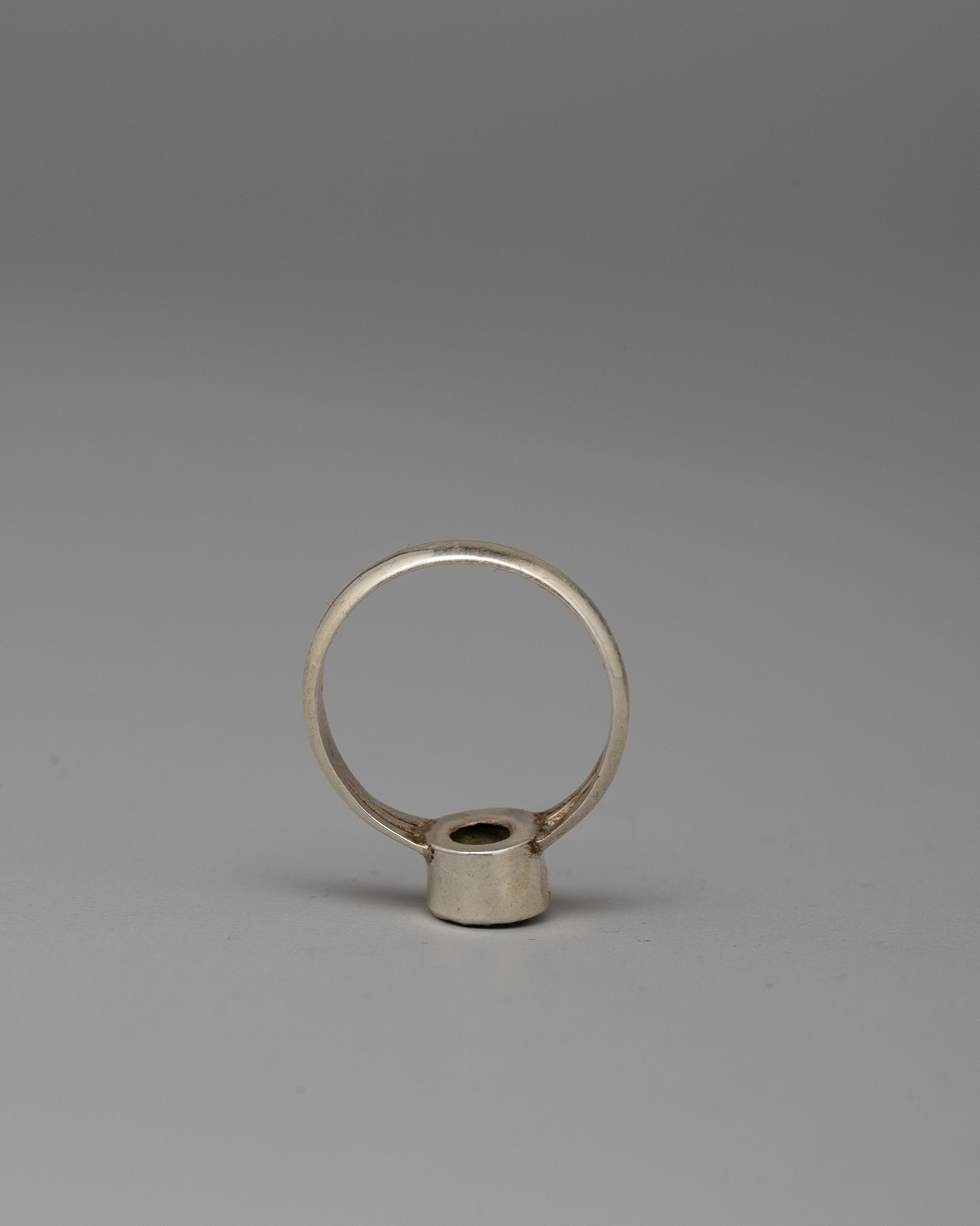 Traditional Gemstone Ring | Silver Stone Setting Jewelry