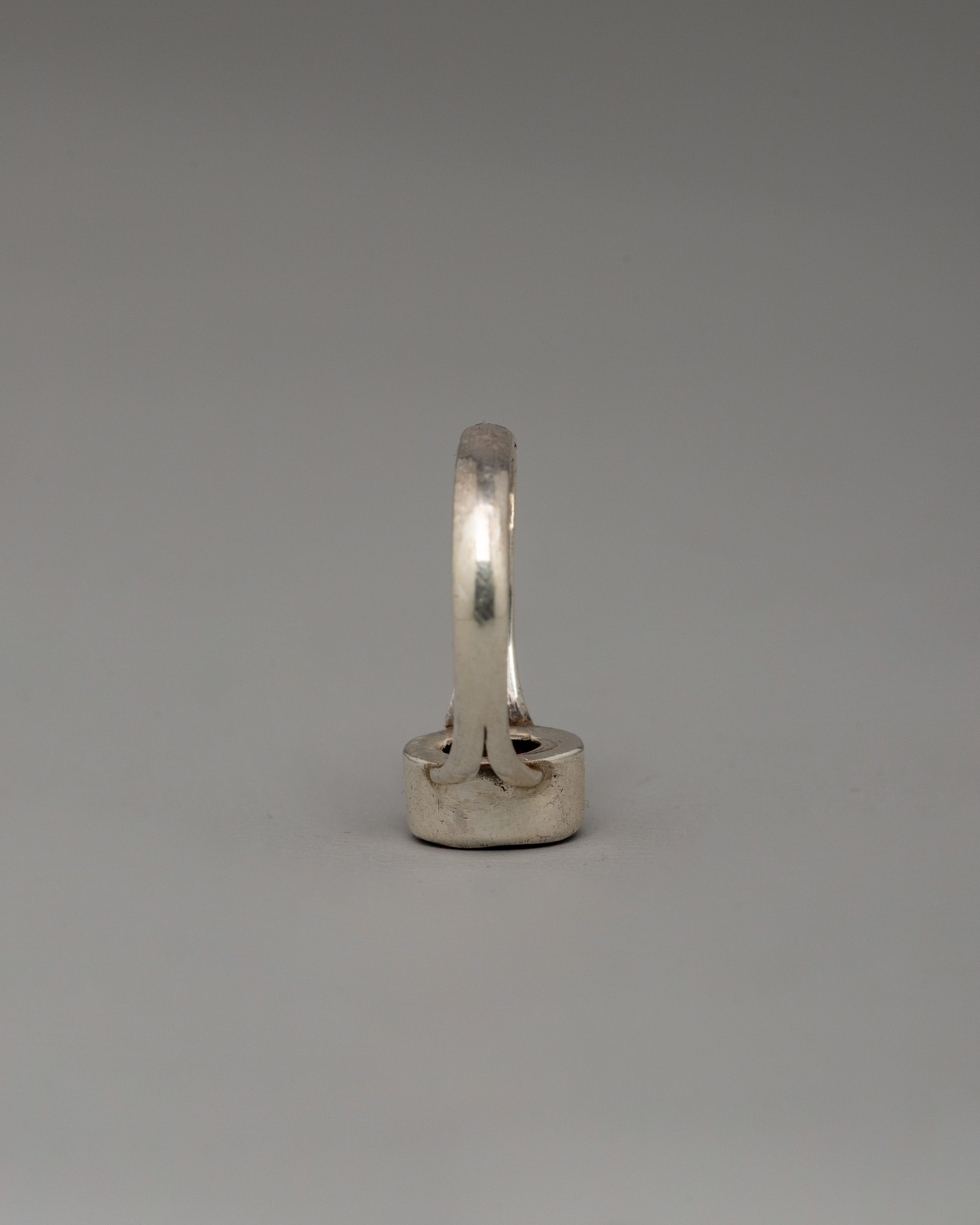 Handmade Jewelry Ring | Silver Gemstone Ring with Purple Stone