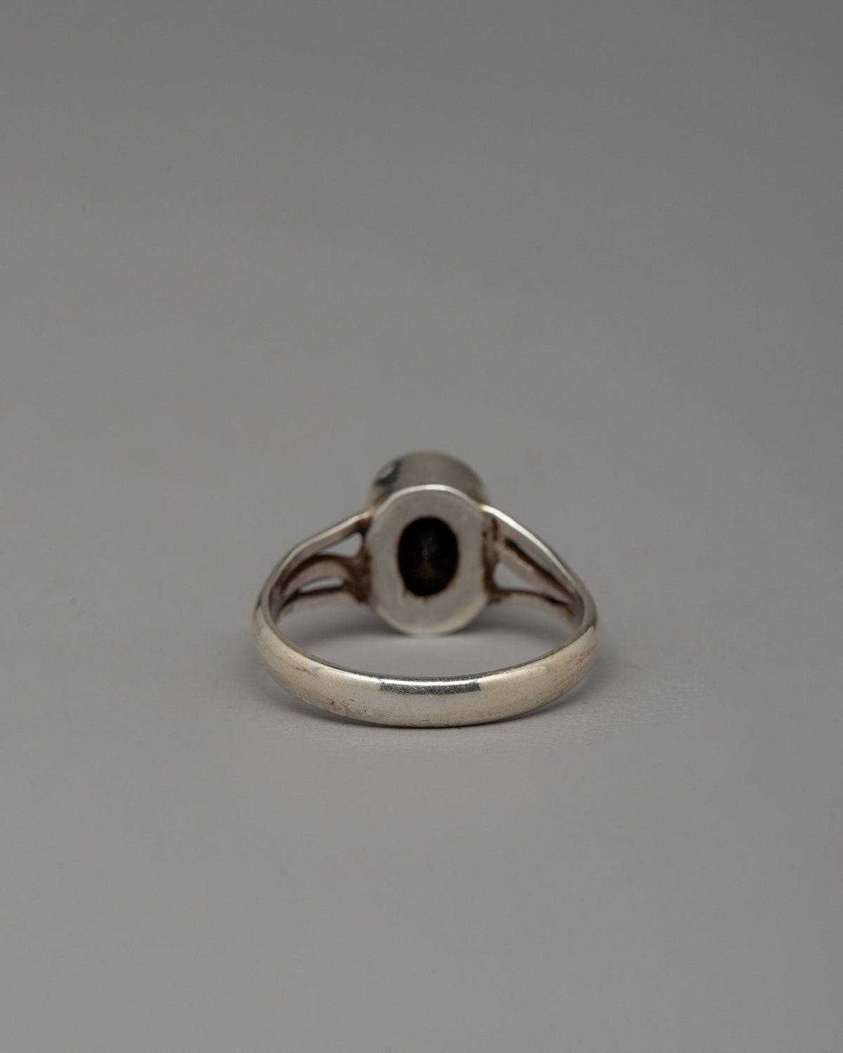 Minimal Silver Ring | Black Artificial Stone Jewelry Ring