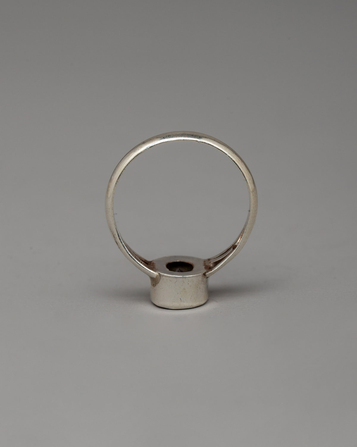 Minimal Silver Ring | Black Artificial Stone Jewelry Ring