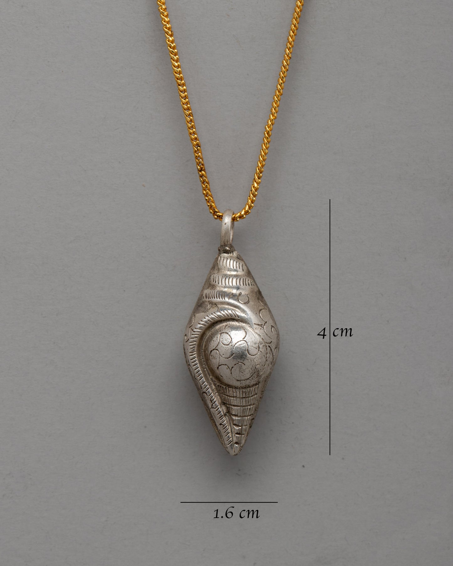 92.5% Silver Conch Pendant | Spiritual Jewelry for Meditation