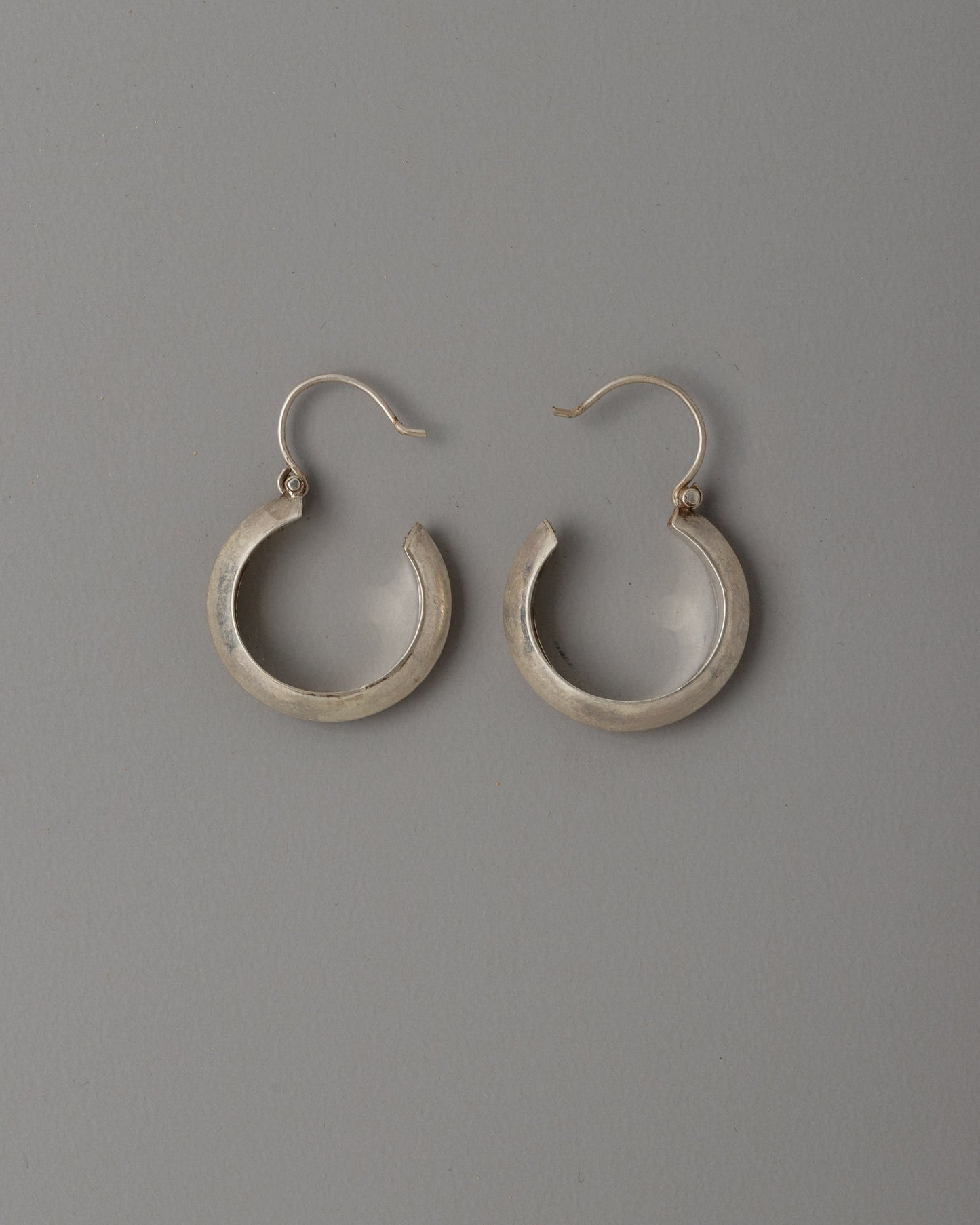 92.5% Silver Small Hoop Earrings | Tibetan Earrings in Pure Silver