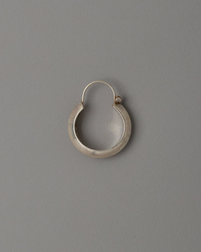 92.5% Silver Small Hoop Earrings | Tibetan Earrings in Pure Silver