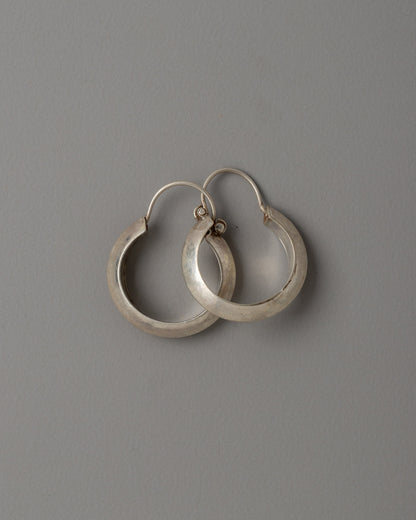 92.5% Silver Small Hoop Earrings | Tibetan Earrings in Pure Silver