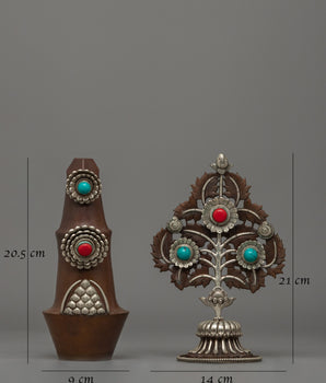 Flower and Torma Offering Set | Spiritual Offering Tools for Ritual and Decorative Use