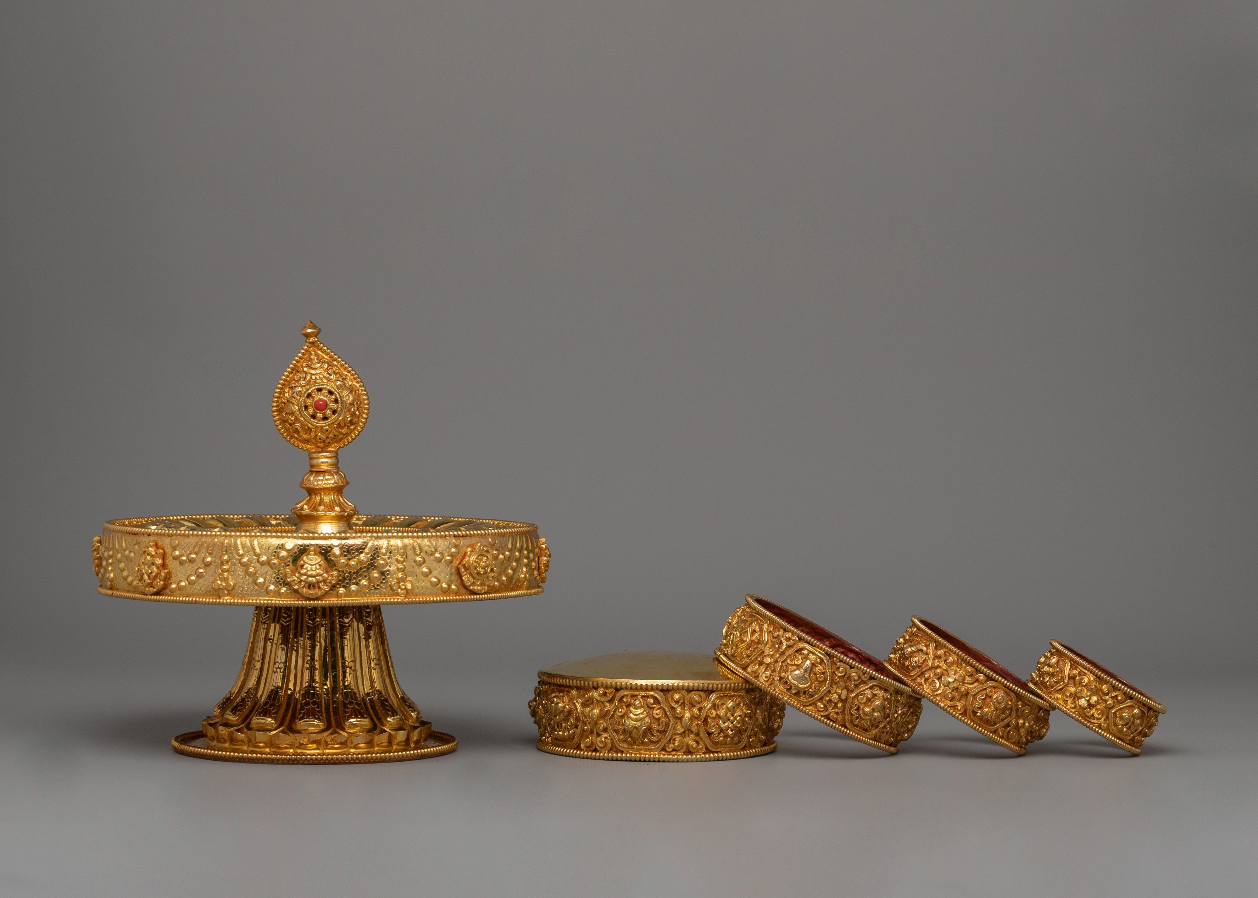 Mandala Set for Buddhist Rituals | Handcrafted Offering Tools for Prayer and Meditation