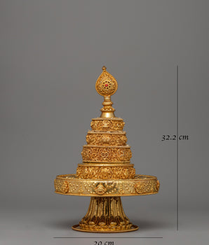 Mandala Set for Buddhist Rituals | Handcrafted Offering Tools for Prayer and Meditation