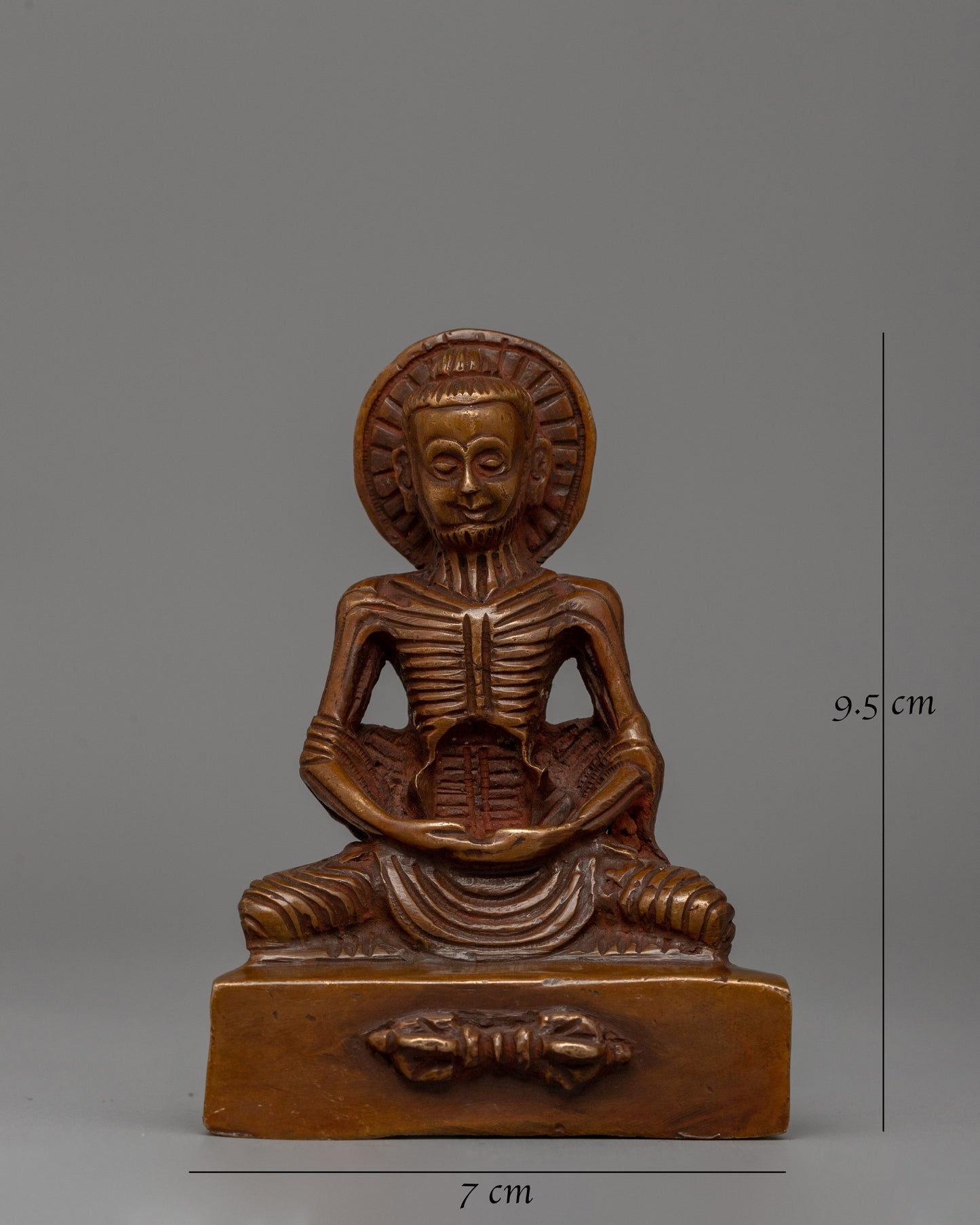 Oxidized Copper Fasting Buddha Statue | Dhyani Buddha Figurine for Spiritual Spaces