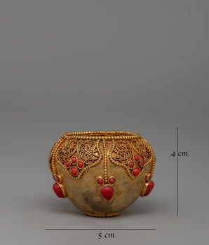 Gold-Plated Golpa Offering Bowl | Sacred Ritual and Decor