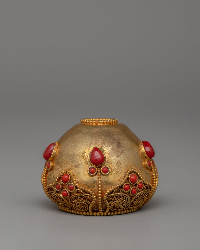 Gold-Plated Golpa Offering Bowl | Sacred Ritual and Decor