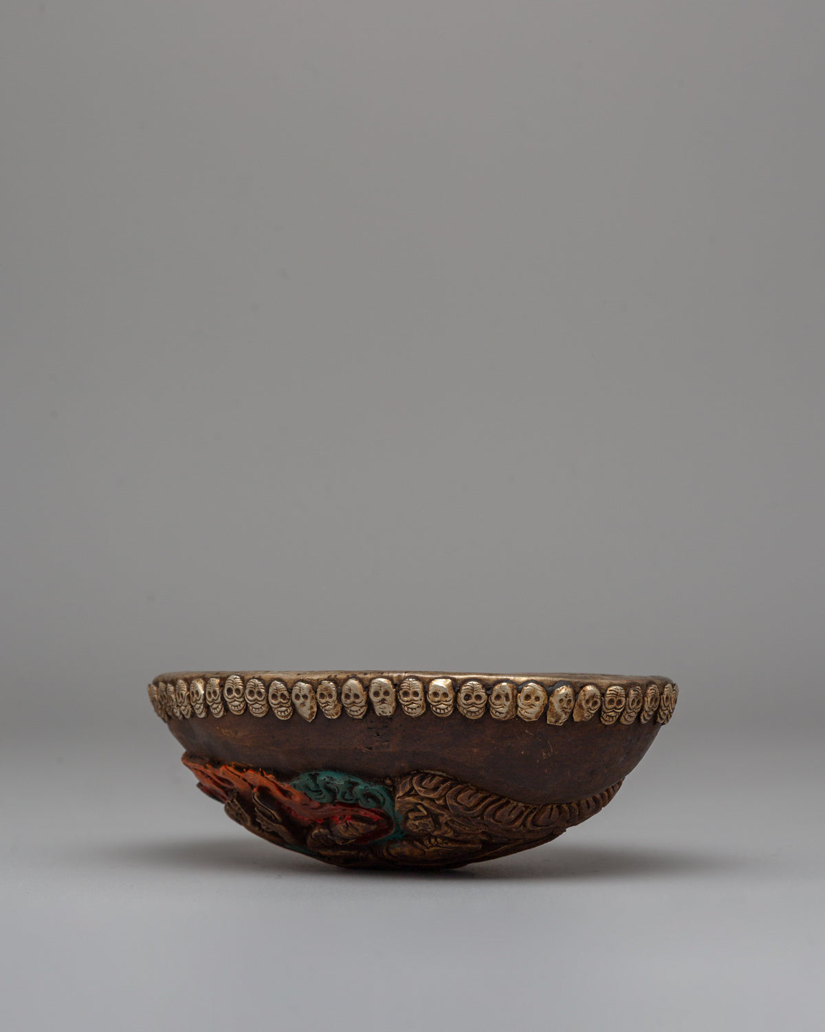 Tibetan Vajrayana Kapala | Buddhist Ritual Offering Vessel