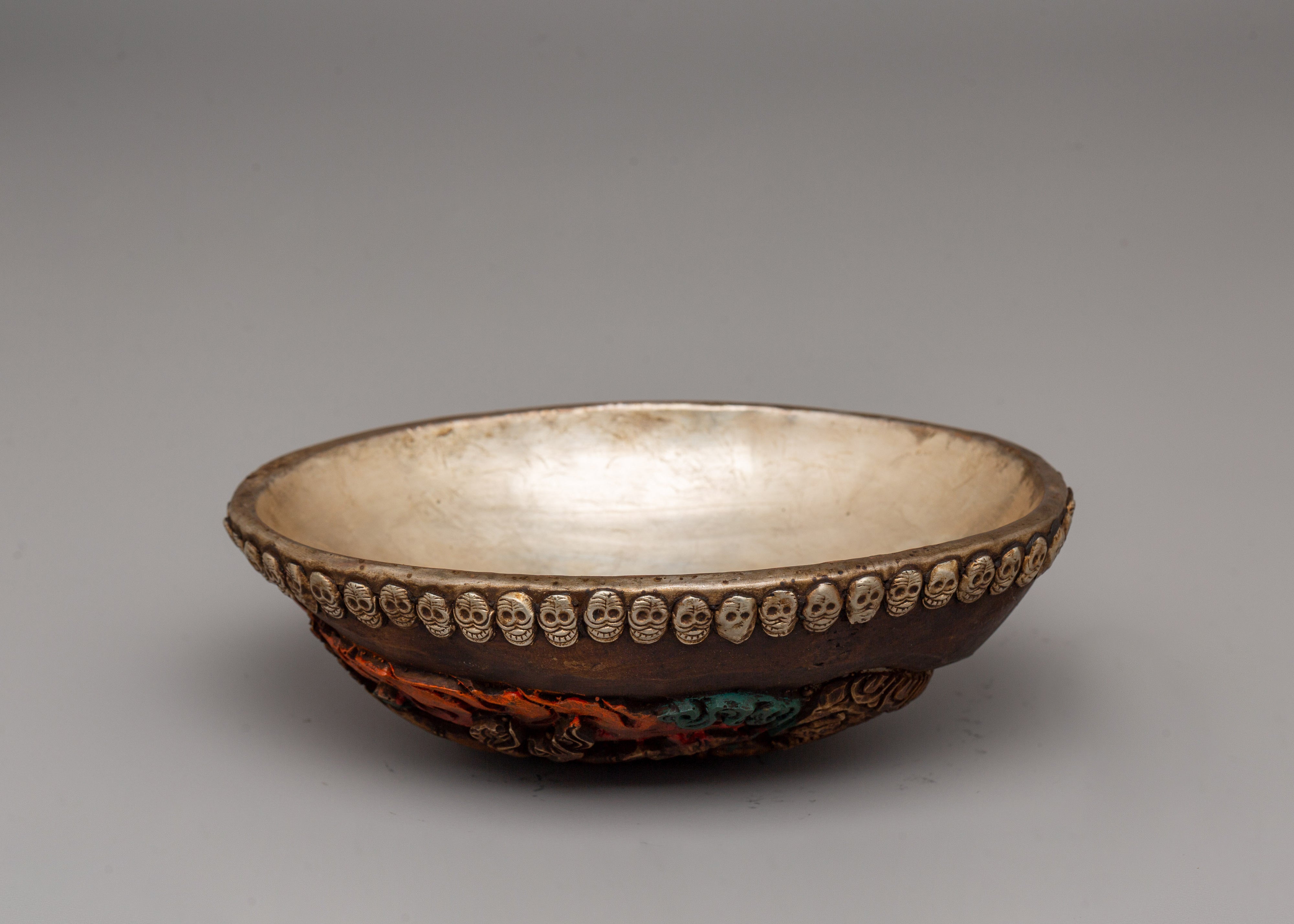 Tibetan Vajrayana Kapala | Buddhist Ritual Offering Vessel